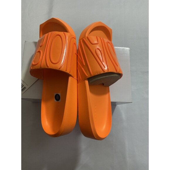 New Womens Size 7 Orange Jordan Nola Slides CZ8027 800 - Picture 5 of 9